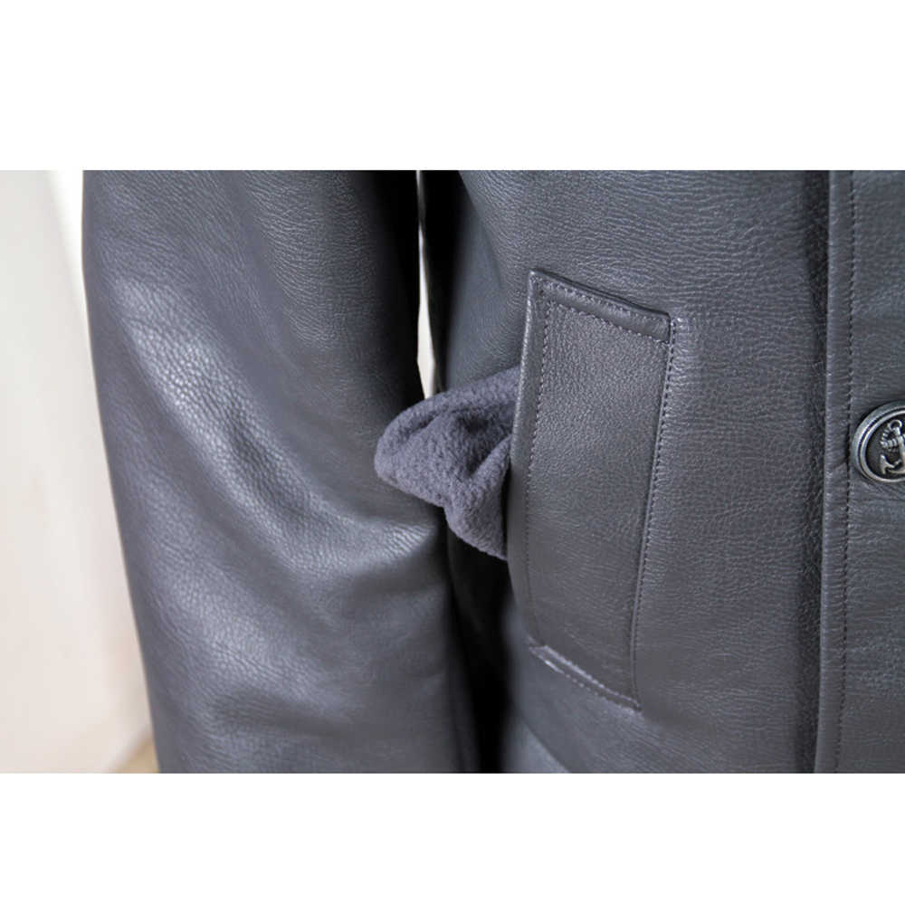 German Repro Kriegsmarine Submarine WW2 U-Boat Faux Leather Coat Military Uniform 211018