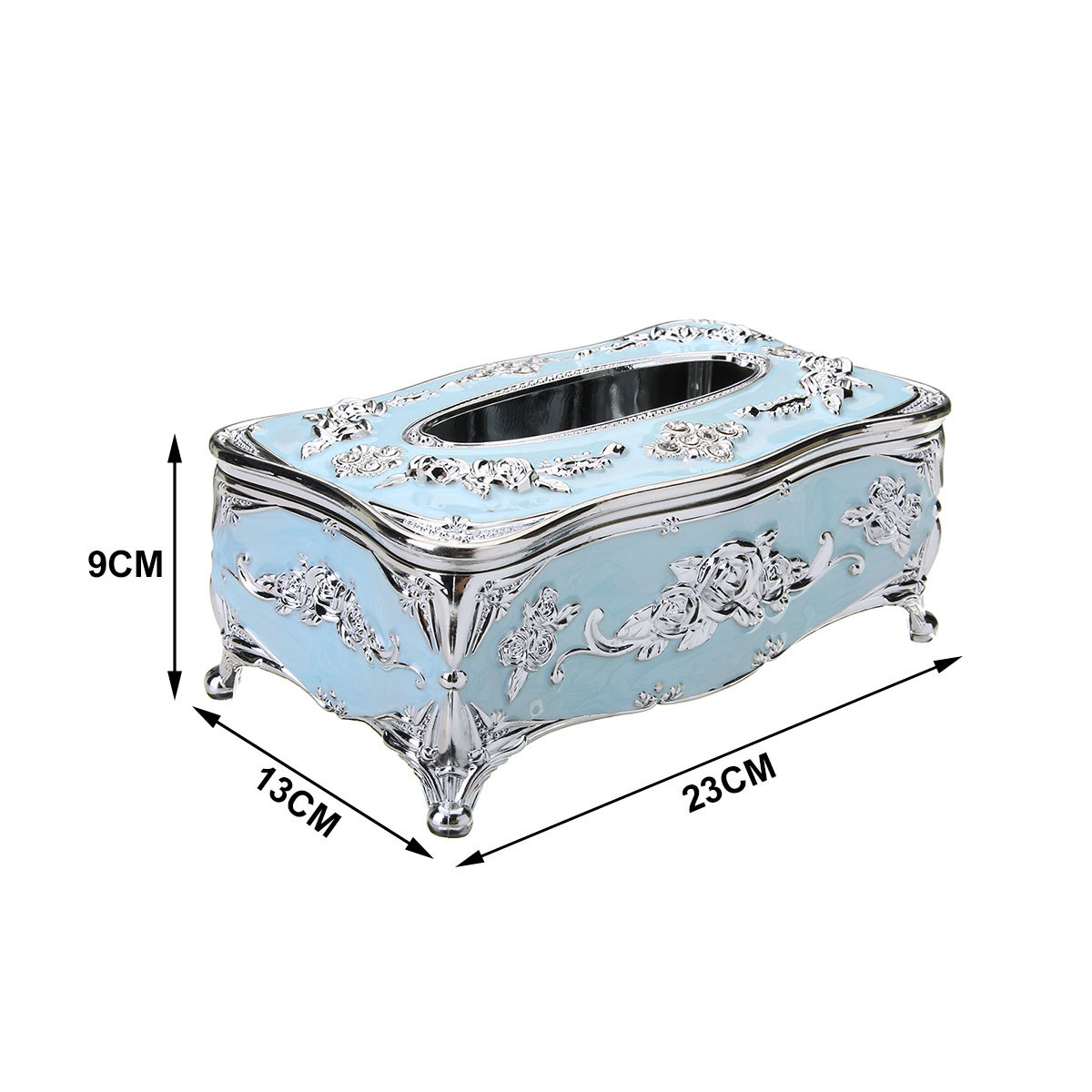 Elegant European Style Tissue Box Cover Chic Napkin Case Holder Hotel Home Decor Organizer Room KTV Supplies Furnishing Box 210326
