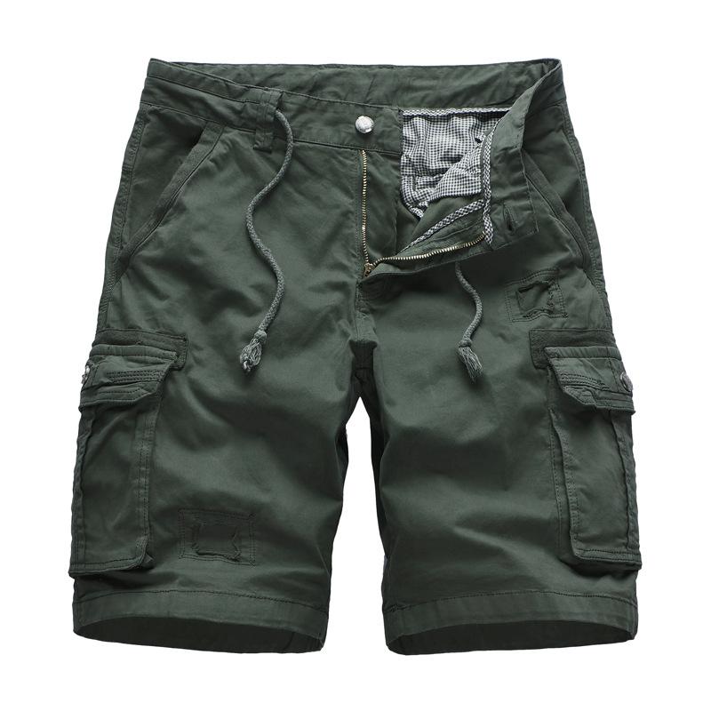 Drawstring Cargo Shors Men 2021 Summer Mens Casual Shorts Comfortable Cotton Board Multi Pocket Military Short Hombre 38 Men's