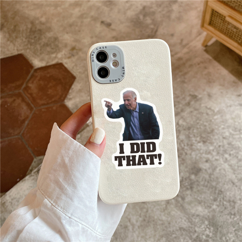 Waterproof Luggage Sticker 50pcs/Set I Did That Joe Biden Cartoon Funny Graffiti Stickers For Laptop Diy Case Car Skateboard Helmet Motorcycle Home De