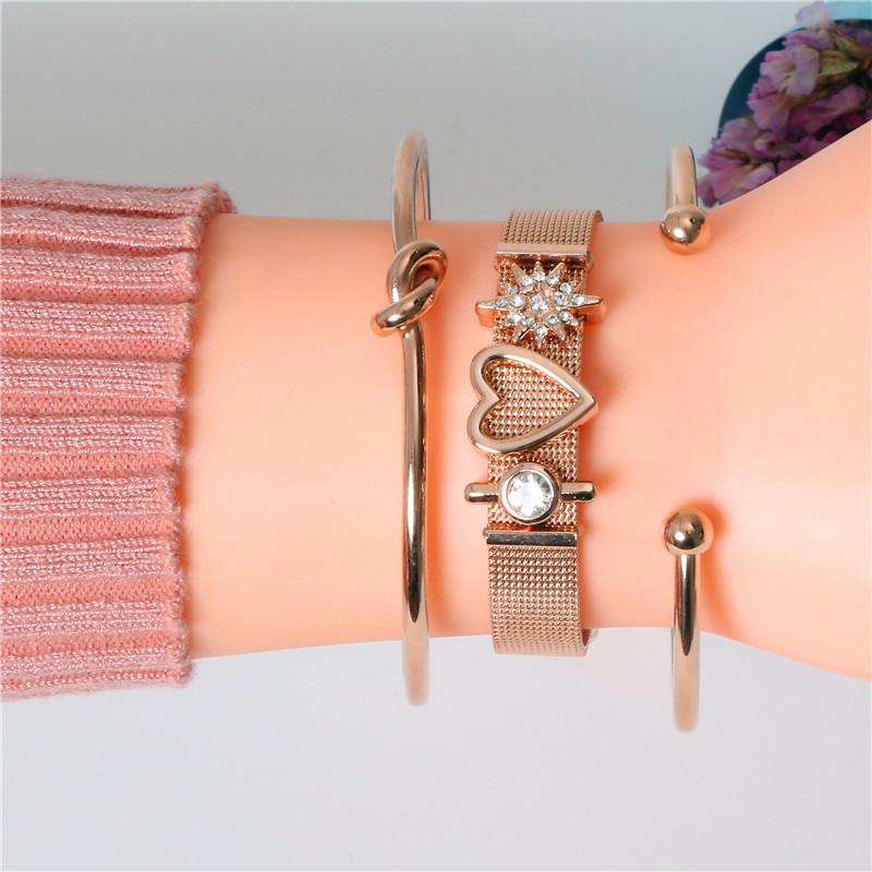 Charm Bracelets Mavis Hare Stainless Steel Rose Gold Arrival Mesh Bracelet Set With Ball & Knot For Women Gift
Charm Bracelets Mavis Hare Stainless Steel Rose Gold Arrival Mesh Bracelet Set With Ball & Knot For Women Gift