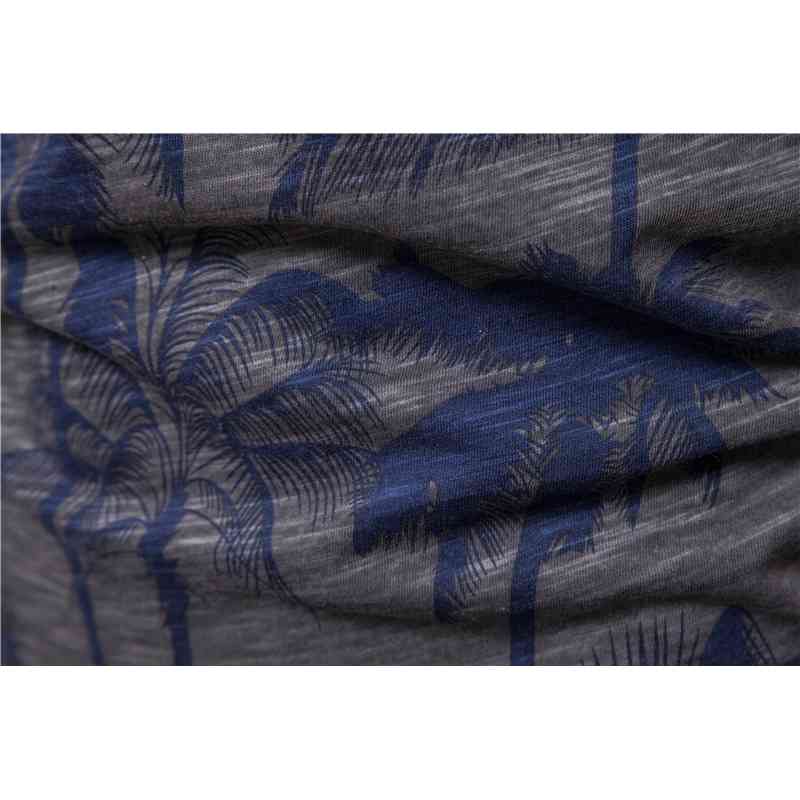 AIOPESON Hawaii Style T-Shirts Men Summer Casual Stand Collar 100% Cotton s T Shirt Fashion High Quality Clothing 210707