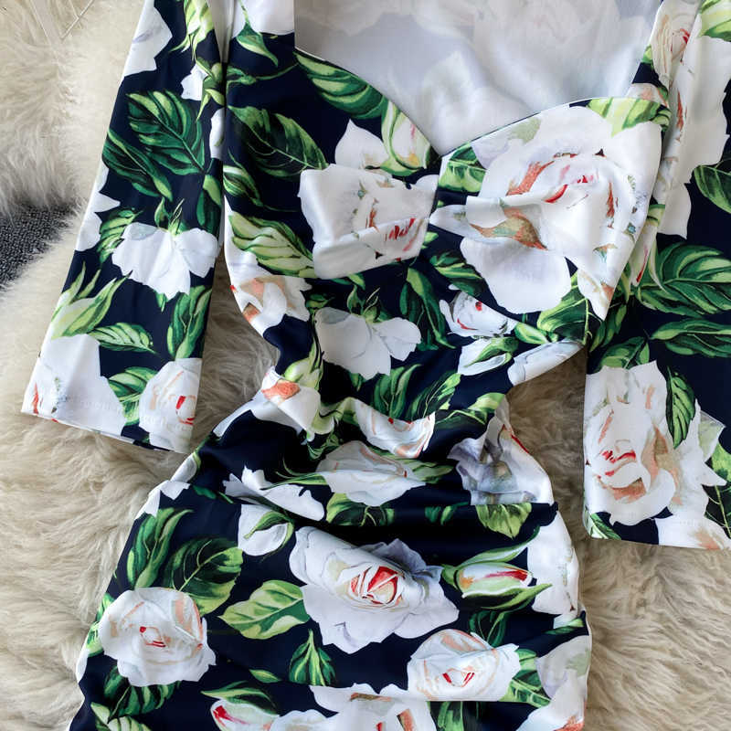 Sexy Low Collar Flower Printed Mermaid Party Dress Women Elegant Square Collar High Waist Bodycon Vestidos Female Spring Autumn Y0603, Green
Sexy Low Collar Flower Printed Mermaid Party Dress Women Elegant Square Collar High Waist Bodycon Vestidos Female Spring Autumn Y0603, Green