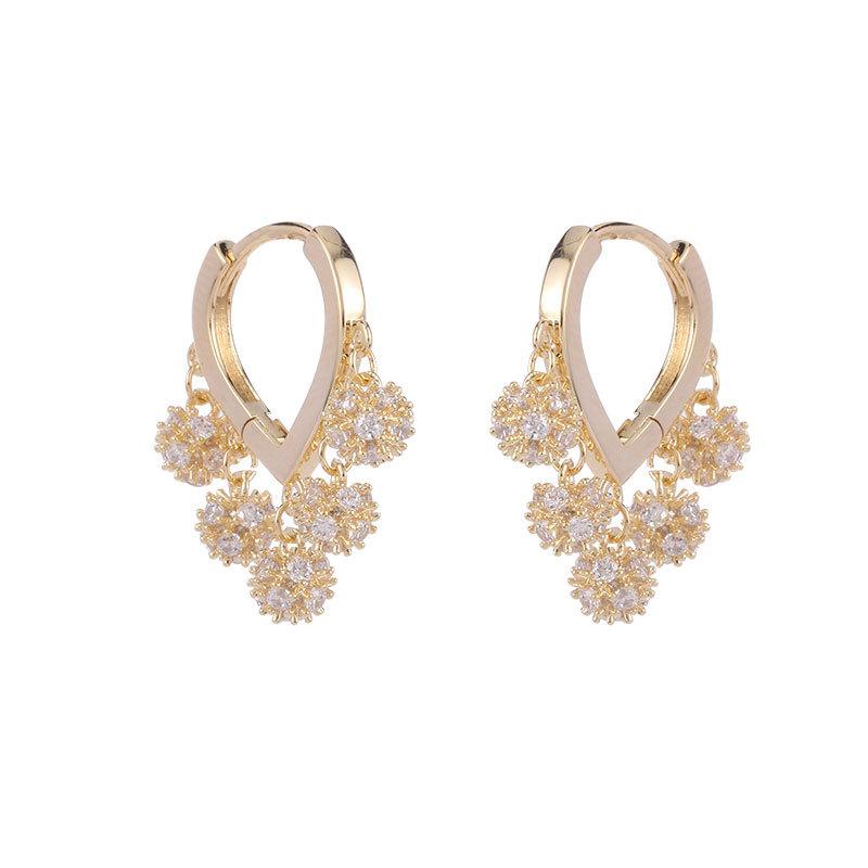 Dangle & Chandelier Bilincolor Fashion Small Zircon Golden Ball Earring For Women, Silver
Dangle & Chandelier Bilincolor Fashion Small Zircon Golden Ball Earring For Women, Silver