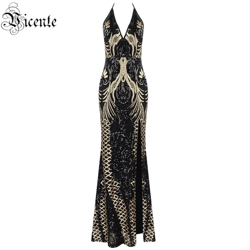 Free Elegant Women Black Dress Sexy Halter V Neck Sequins Celebrity Christmas Party Maxi Vestidos 210520
Free Elegant Women Black Dress Sexy Halter V Neck Sequins Celebrity Christmas Party Maxi Vestidos 210520