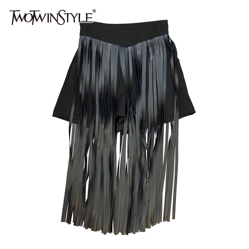 VGH Black Patchwork Tassel Short For Women High Waist Casual Streetwear Shorts Female Fashion Clothing Summer Style 210521, White
VGH Black Patchwork Tassel Short For Women High Waist Casual Streetwear Shorts Female Fashion Clothing Summer Style 210521, White