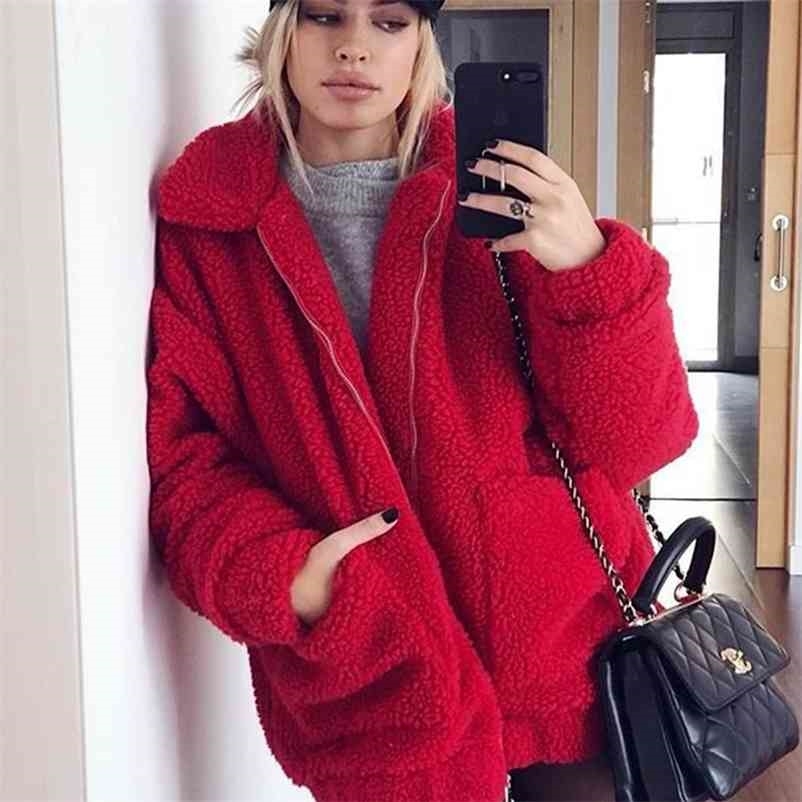 Paris Girl Autumn Winter Jacket Coat Warm Women Casual Fashion Lamb Wool Plush Fluffy Cozy Loose Outerwear Female 210524, Black
Paris Girl Autumn Winter Jacket Coat Warm Women Casual Fashion Lamb Wool Plush Fluffy Cozy Loose Outerwear Female 210524, Black