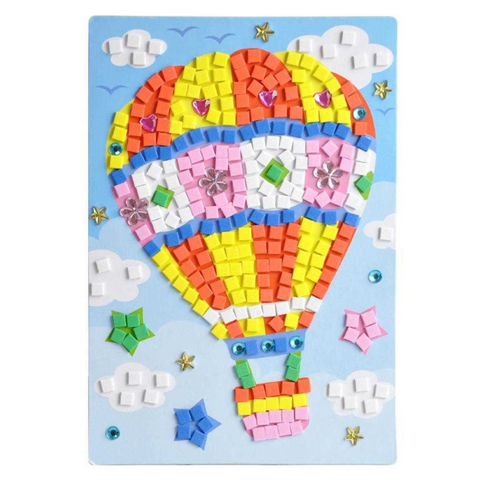 48 Style Wholesale Children Exquisite EVA Handmade Crystal Diamond And Paper Sticker Paste Painting Mosaic 3D Puzzle Toys For Kids