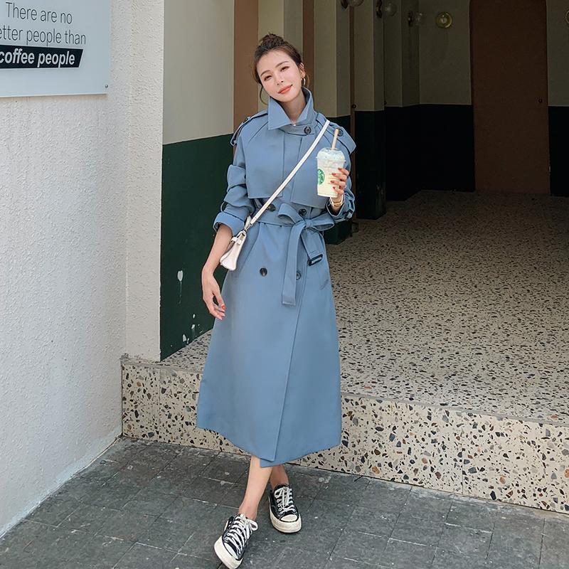Women' Trench Coats Black Coat Spring Autumn Double-Breasted Super Long Ladies Cloak Loose Cotton Windbreaker Female
Women' Trench Coats Black Coat Spring Autumn Double-Breasted Super Long Ladies Cloak Loose Cotton Windbreaker Female