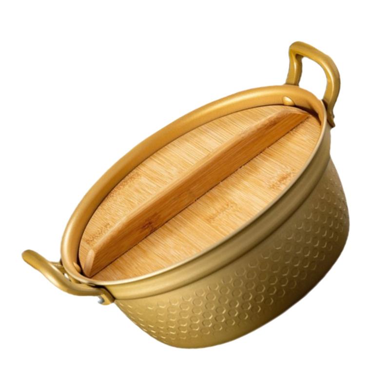 Dinnerware Sets 1Pc Soup Stock Pot Dual Handles Noodle With Bamboo Lid (Golden)
Dinnerware Sets 1Pc Soup Stock Pot Dual Handles Noodle With Bamboo Lid (Golden)