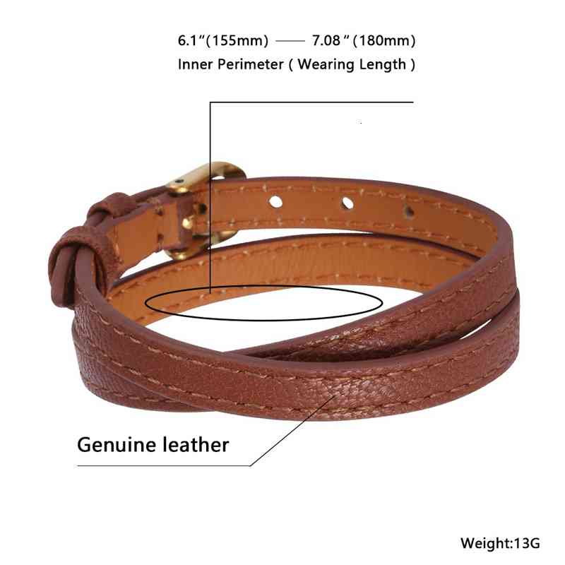 Fashion Women Jewelry Brown Leather Bracelet Handmade Golden / Rose Gold Alloy Buckle Multilayer Wrap Bracelets Sp0588