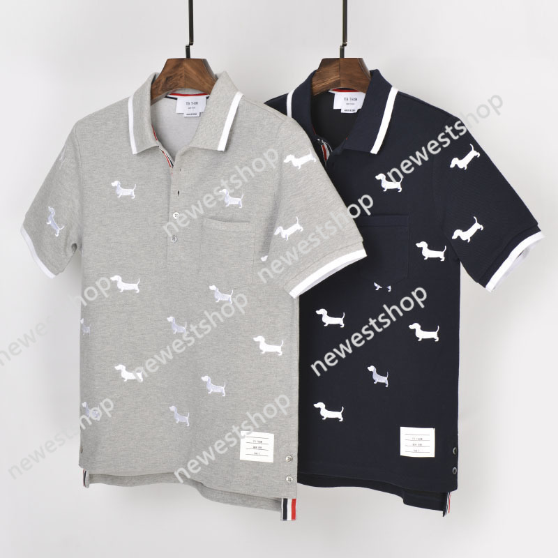 2021 Fashion Tb Thom Brand Polo Shirts Men Casual Slim Fit Cotton Shirt Summer Short Sleeve Puppy Embroidery Clothing, Blue
2021 Fashion Tb Thom Brand Polo Shirts Men Casual Slim Fit Cotton Shirt Summer Short Sleeve Puppy Embroidery Clothing, Blue