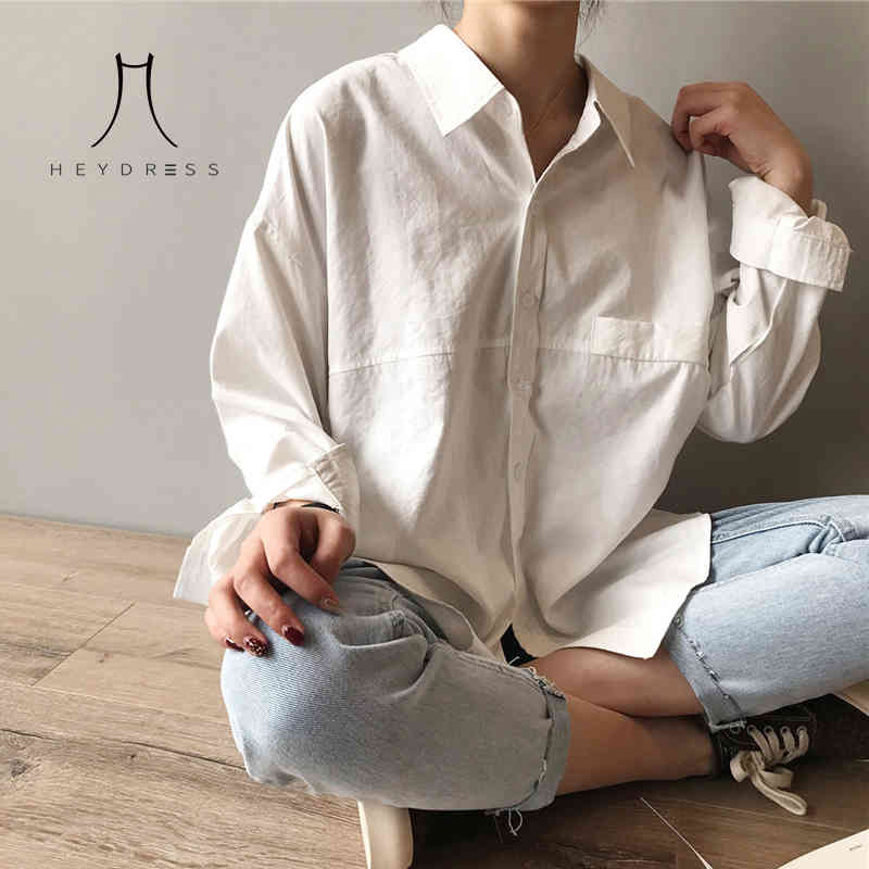 Women Turn-down Collar Solid Female Shirts Tops Minimalist Loose White for Spring Summer Blouses 210517
Women Turn-down Collar Solid Female Shirts Tops Minimalist Loose White for Spring Summer Blouses 210517