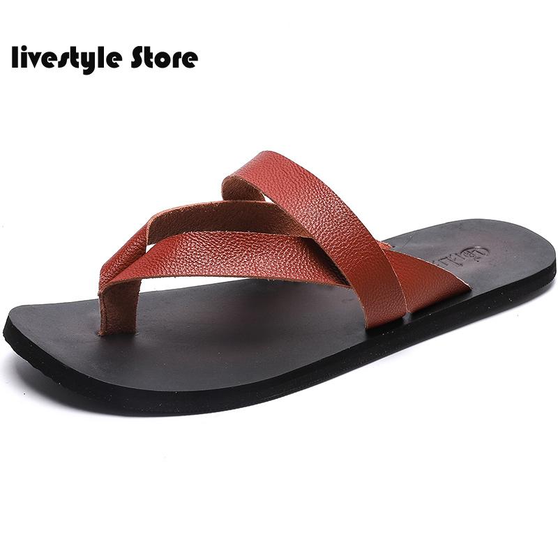 2021 Flat With Beach Fashion Outside Men's Slippers Leisure Concise Genuine Leather Summer Flip Flops Sewing Men Shoes, Black
2021 Flat With Beach Fashion Outside Men's Slippers Leisure Concise Genuine Leather Summer Flip Flops Sewing Men Shoes, Black