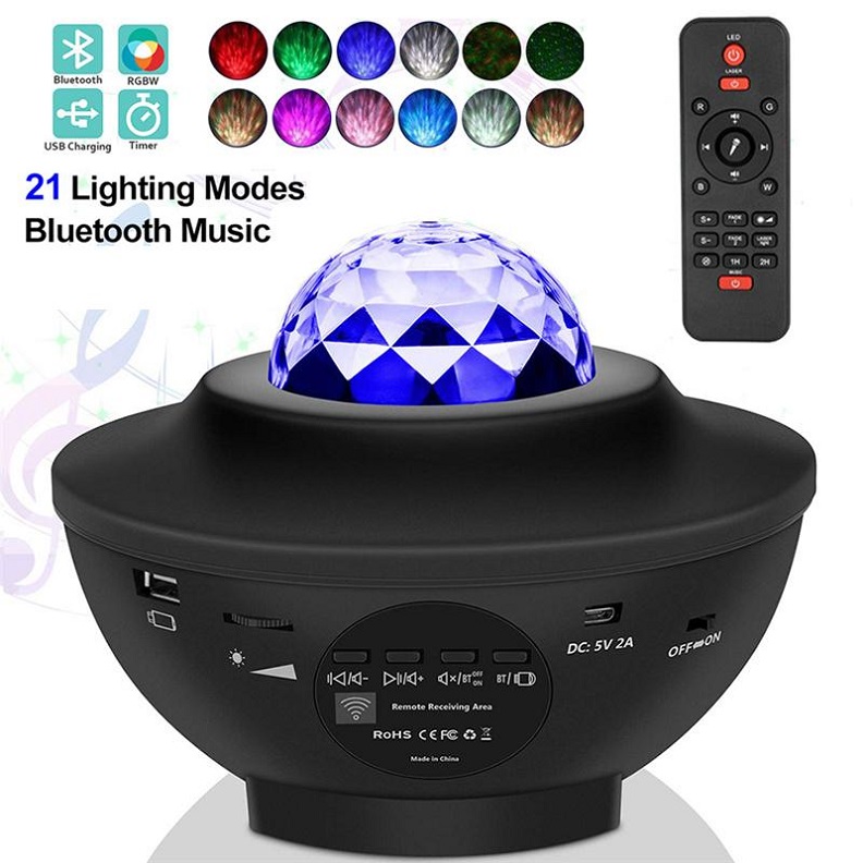 USB LED Star Night Light Music Starry Water Wave LED Projector Lights Bluetooth Speaker Projector Sound-Activated Projector Light Decor
USB LED Star Night Light Music Starry Water Wave LED Projector Lights Bluetooth Speaker Projector Sound-Activated Projector Light Decor