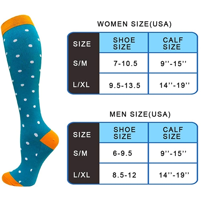 Medias De Compresion Compression Socks Women Men 3 Pairs Knee High Sports Cycling Sock Compression Medias Compresivas 210727