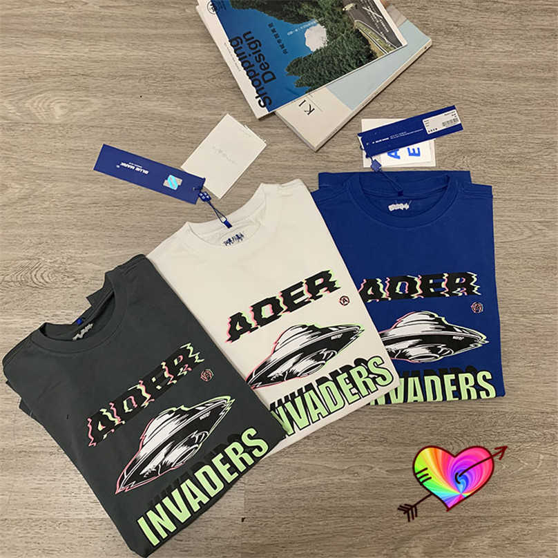 2021 Adererror Invaders T-shirt Men Women High Quality Big airship Flying saucer ADER ERROR Tee Tops Short Sleeve X0602
2021 Adererror Invaders T-shirt Men Women High Quality Big airship Flying saucer ADER ERROR Tee Tops Short Sleeve X0602
