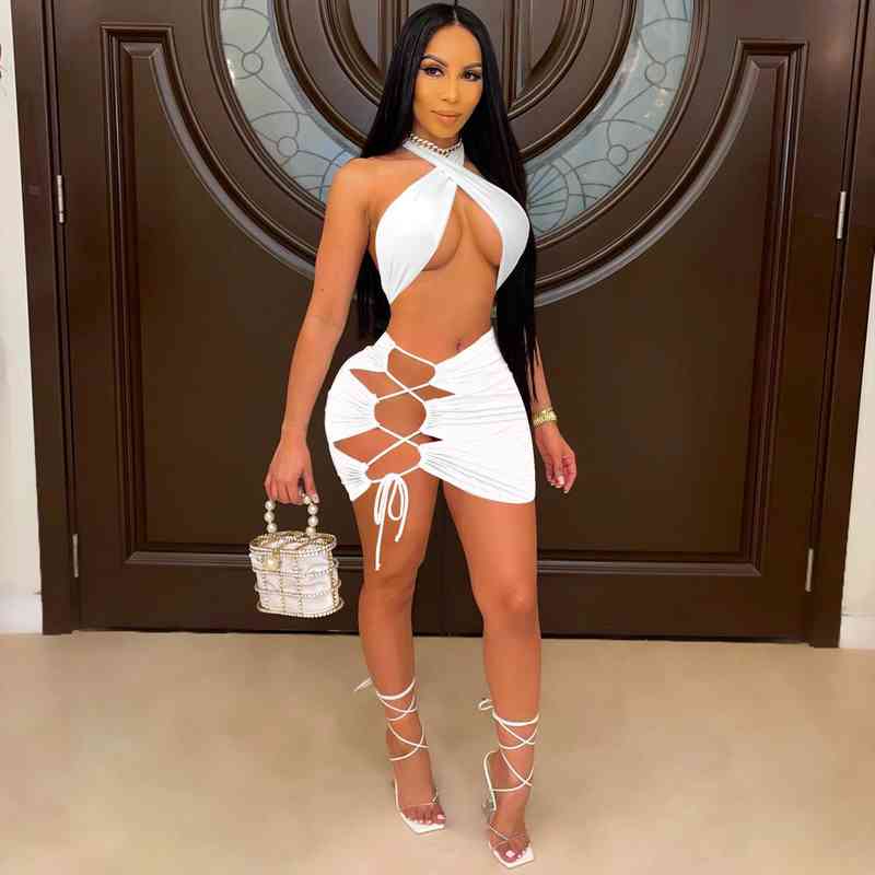 2 piece set summer club womens tracksuits outfits backless drawstring mini skirts skirt female tracksuit matching, Gray
2 piece set summer club womens tracksuits outfits backless drawstring mini skirts skirt female tracksuit matching, Gray