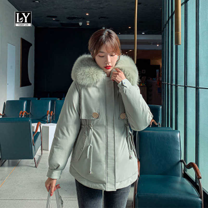 LY VAREY LIN Winter Women Hooded Cotton Coats Korean Style Long Sleeve with Fur Collar Adjustable Waist Casual Parkas 210526, Black
LY VAREY LIN Winter Women Hooded Cotton Coats Korean Style Long Sleeve with Fur Collar Adjustable Waist Casual Parkas 210526, Black