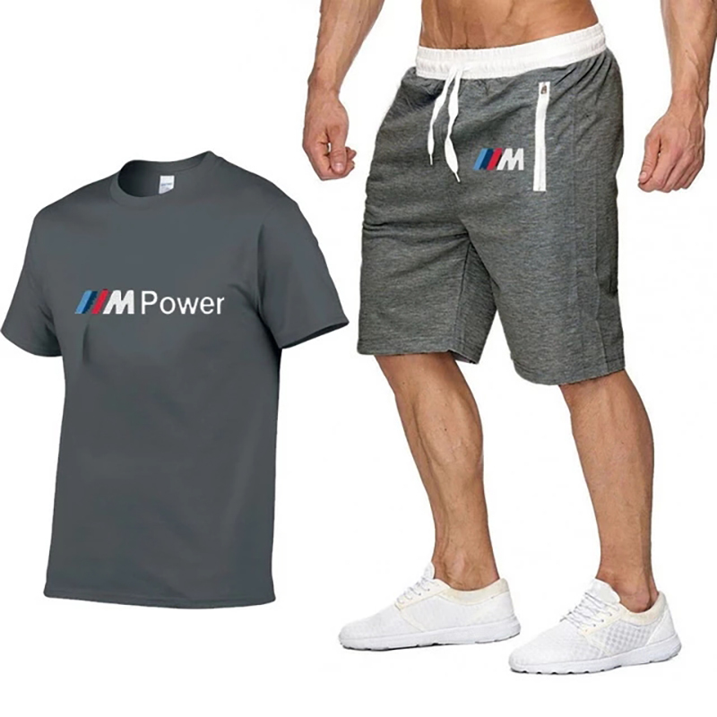 2021 new brand men's BMW sports shirt fashion summer men's cotton T-shirt + shorts casual suit sportswear men's clothing, Gray
2021 new brand men's BMW sports shirt fashion summer men's cotton T-shirt + shorts casual suit sportswear men's clothing, Gray