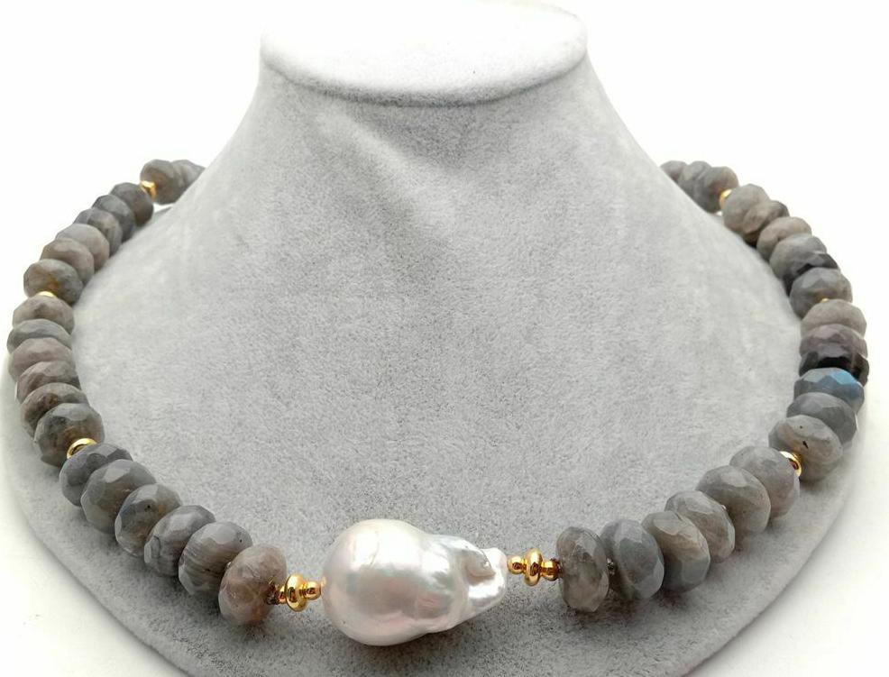 Chokers HABITOO Ethnic Style 23 Inch Natural Rondelle Faceted Labradorite White Keshi Pearl Gold Bead Corss Mix Necklace Choker Jewelry
Chokers HABITOO Ethnic Style 23 Inch Natural Rondelle Faceted Labradorite White Keshi Pearl Gold Bead Corss Mix Necklace Choker Jewelry