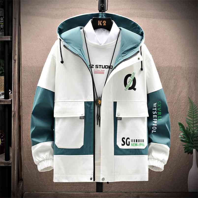 Men's Windbreaker Jackets Youth Korea Fashion Print Casual Coat Male Clothing Spring Autumn Men Drop 210827, White gray 
Men's Windbreaker Jackets Youth Korea Fashion Print Casual Coat Male Clothing Spring Autumn Men Drop 210827, White gray