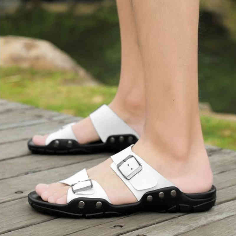 slippers summer plutonium leather of men double-bottomed sandals soft anti-slip shoes and fashionable beach wear ks076 mxzk, Black
slippers summer plutonium leather of men double-bottomed sandals soft anti-slip shoes and fashionable beach wear ks076 mxzk, Black