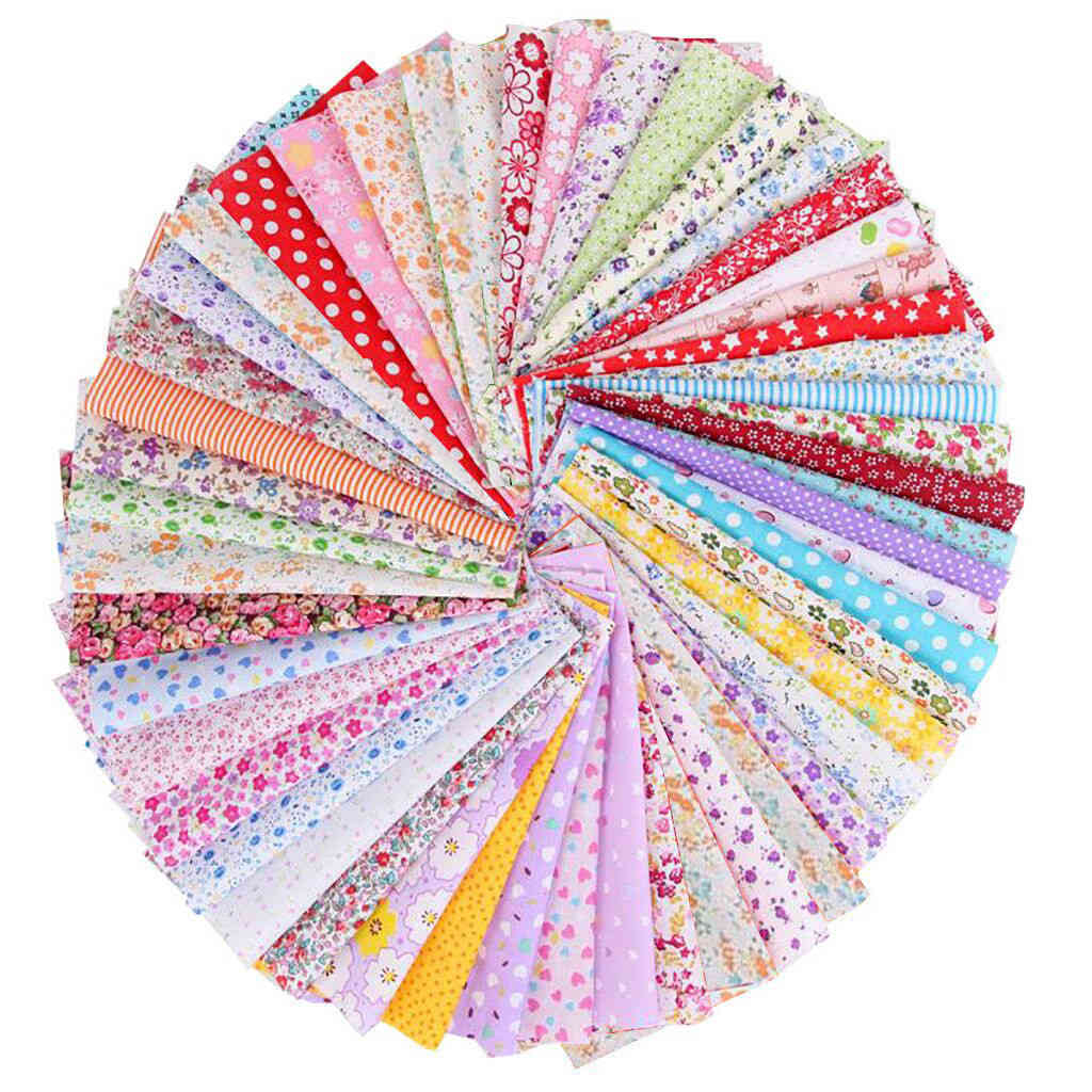 Textile fabrics of cotton 25pc printed fabric various random color patterns 30x30cm non-standard repetitive fabrics diy hand-made material