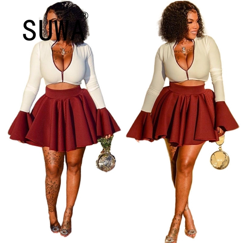 Recommend Style French Elegant 2 Piece Outfits Women Matching Sets Long Sleeve Slim Tops Pleated Skirts Party Dress 210525, Fuchsia
Recommend Style French Elegant 2 Piece Outfits Women Matching Sets Long Sleeve Slim Tops Pleated Skirts Party Dress 210525, Fuchsia