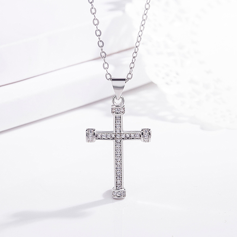 14K Gold Cross Necklaces for Women Dainty Diamond Cubic Zirconia Crucifix Cross Necklace Faith Pendant Jewelry Religious Jewelry Christmas Mother'