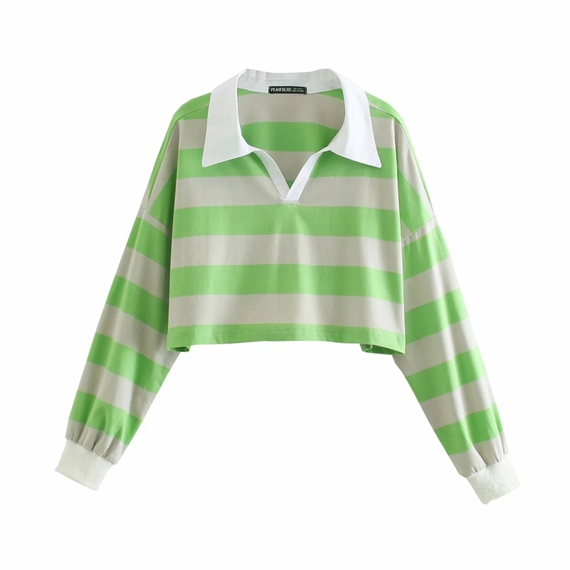Women Oversized t-shirt Female long puff Sleeve T-shirt Casual Lady Loose crop Tops Fashion striped Cotton T-shirts 210520, Green
Women Oversized t-shirt Female long puff Sleeve T-shirt Casual Lady Loose crop Tops Fashion striped Cotton T-shirts 210520, Green