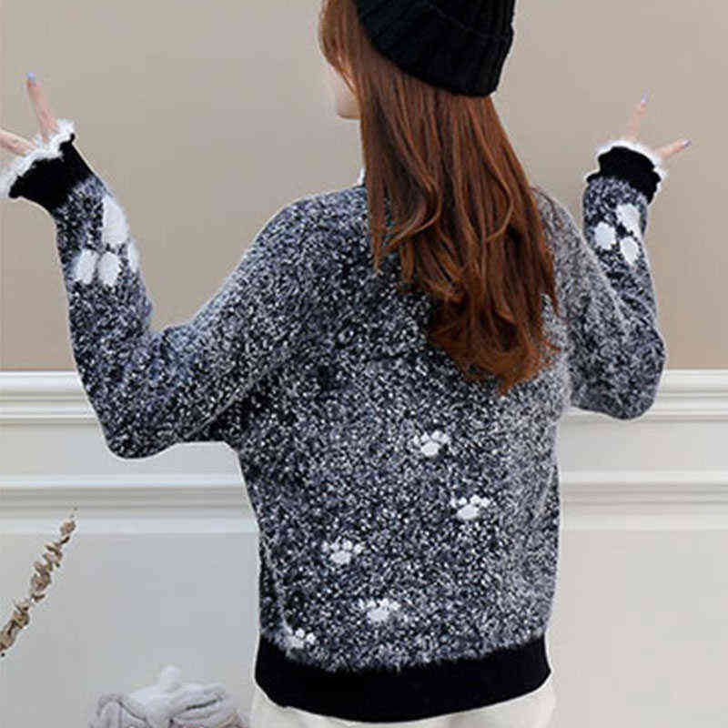 turtle neck xmas sweater yellow ugly christmas sweater women's turtleneck oversized sweater jumper sweters women invierno 2019 Y1118