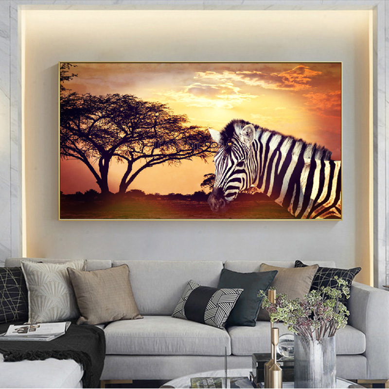 Large Size Sea Landscape Poster Canvas Painting Wall Art Running Horse Picture HD Print For Living Room Study Decor