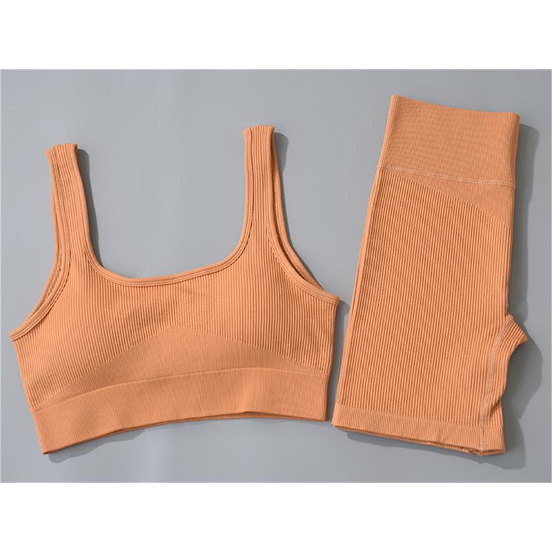 Yoga Outfit Seamless Sport Set High Waisted Woman 2PCS Crop Bra+Shorts Workout Fitness Wear Run Gym Suit Female Sets Clothes, O khaki set
Yoga Outfit Seamless Sport Set High Waisted Woman 2PCS Crop Bra+Shorts Workout Fitness Wear Run Gym Suit Female Sets Clothes, O khaki set