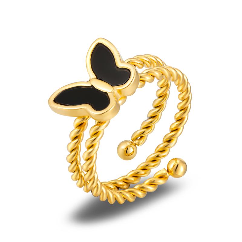 Wedding Rings Arrival 18 K Beautiful Black Shell Butterfly Ring For Women Stainless Steel Gold Color Jewelry Gift Brand Wholesale, Slivery;golden
Wedding Rings Arrival 18 K Beautiful Black Shell Butterfly Ring For Women Stainless Steel Gold Color Jewelry Gift Brand Wholesale, Slivery;golden