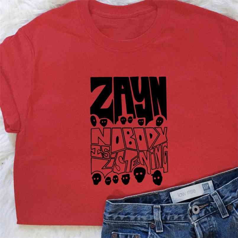 Zayn Malik Nobody Is Listening T-Shirt Women Men Harajuku Streetwear T Shirt Cotton Short Sleeve Clothes 210708, Grey
Zayn Malik Nobody Is Listening T-Shirt Women Men Harajuku Streetwear T Shirt Cotton Short Sleeve Clothes 210708, Grey