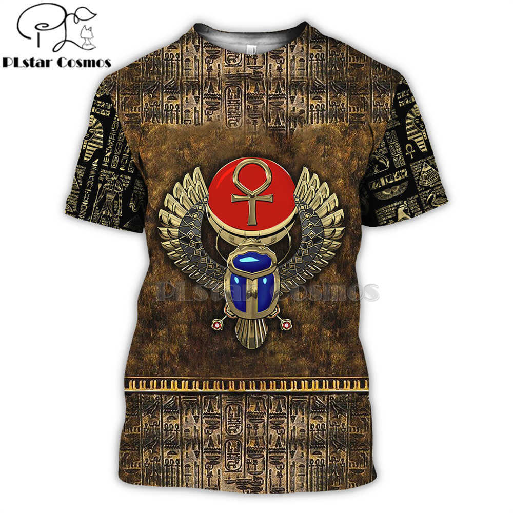 All Printed Mysterious retro ancient Horus Egypt totem 3d t shirts tshirt tees summer funny Harajuku short sleeve streetwear-1 210629