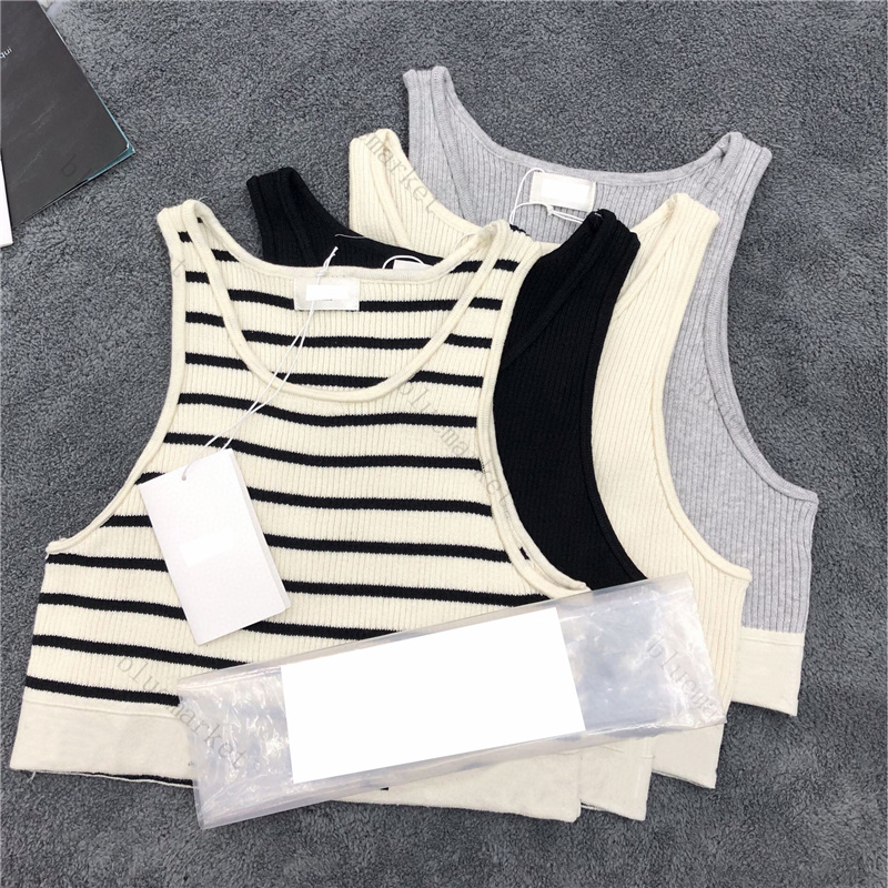 Elastic Womens Tanks Stripe Knitted Vest Summer Outdoor Sport Vests Casual Short Sleeveless Top Breathable Camis от DHgate WW