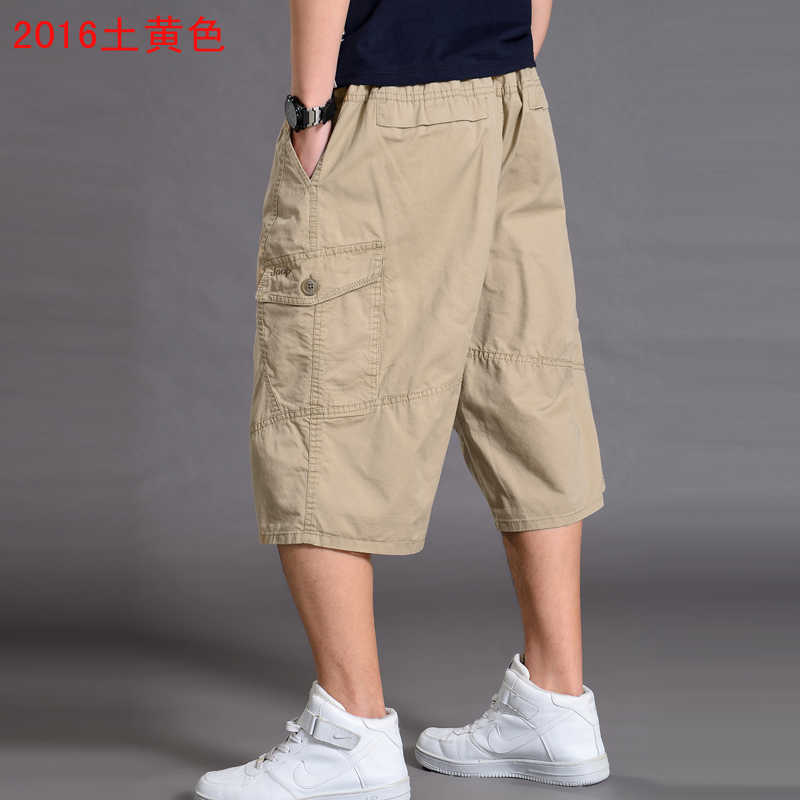 Big Sizes Men Casual Shorts Sport Summer Streetwear Cargo Thin Loose Long Work with Pockets Roupas Mens Clothing XX60MS 210629