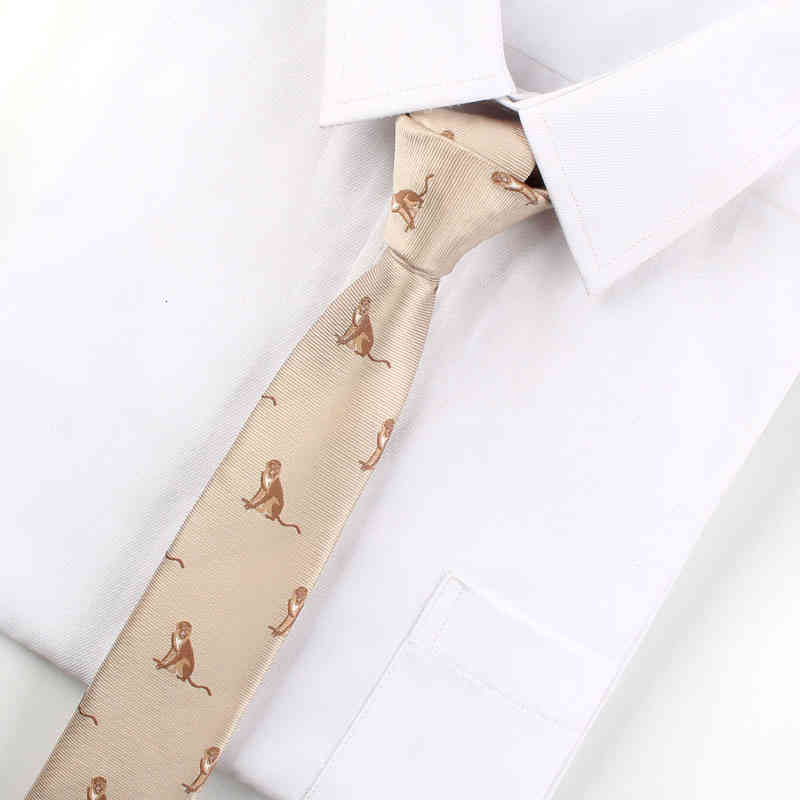 Necktie Scarf Corbata Fashion Casual Korean Narrow Tie 6cm Tuku Hip Hop Cartoon Pattern Jacquard Performance Men's and Women's Gift Box