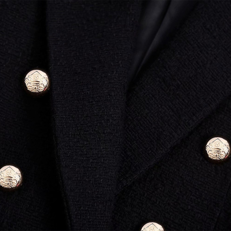 Vintage Woman Double Breasted Blazers Coat Fashion Office Ladies Autumn Jacket Female Chic Button Outerwears 210515