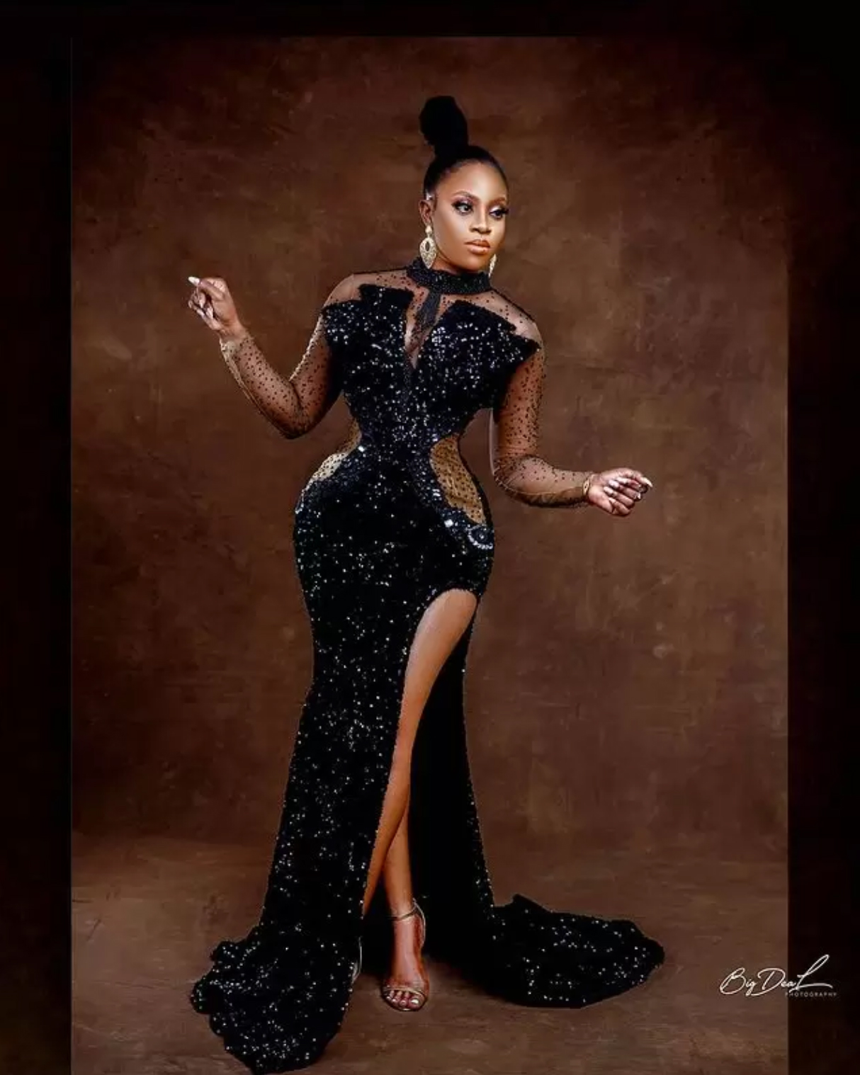 2022 Plus Size Arabic Aso Ebi Black Mermaid Sexy Prom Dresses Beaded High Split Sequined Evening Formal Party Second Reception Gowns Dress