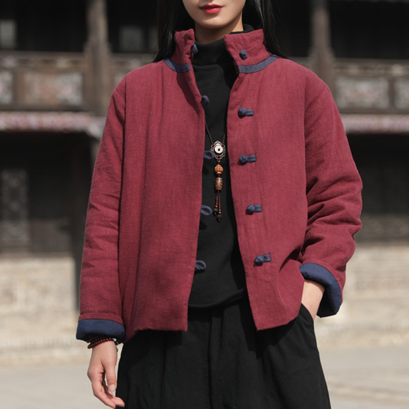 Johnature Women Cotton Linen Jackets Vintage Solid Color Coats Stand Long Sleeve Thick Warm Clothes Spring Button Jackets 210521, Wine red
Johnature Women Cotton Linen Jackets Vintage Solid Color Coats Stand Long Sleeve Thick Warm Clothes Spring Button Jackets 210521, Wine red