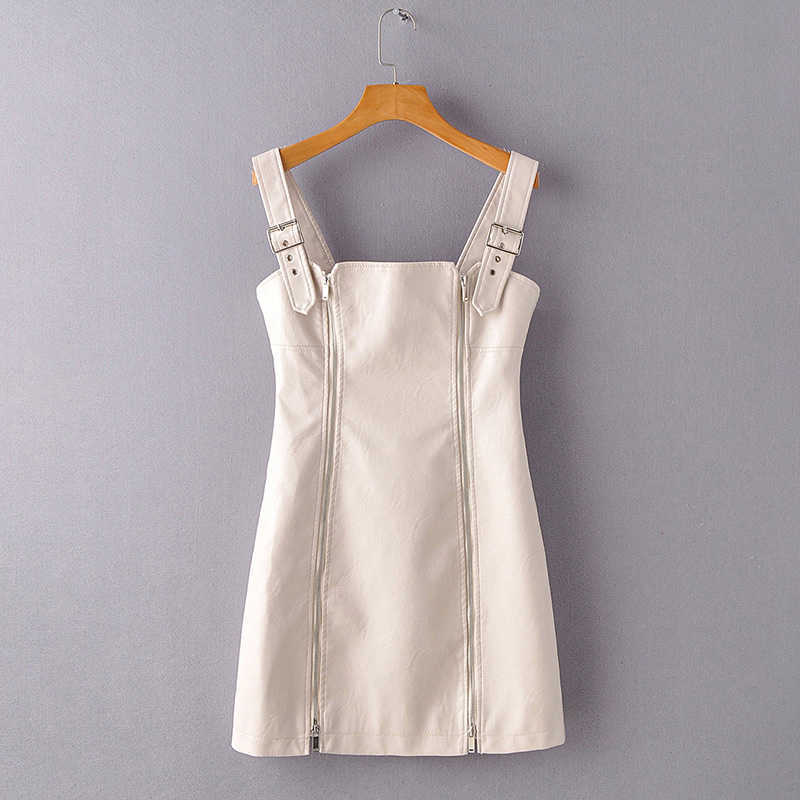 Ly Varey Lin Women Pu Faux Leather Dress Sexy Strapless Overall Mini Slim Zipper Black Pink High Waist Vestidos 210526