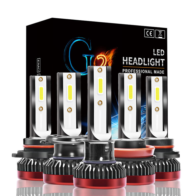 Car LED Headlight G2 Mini Bulbs Kit led H1 H7 9012 H8/H9/H11 9005/HB3 9006/HB4 6000K Efficient COB Waterproof Fog Light for Auto car