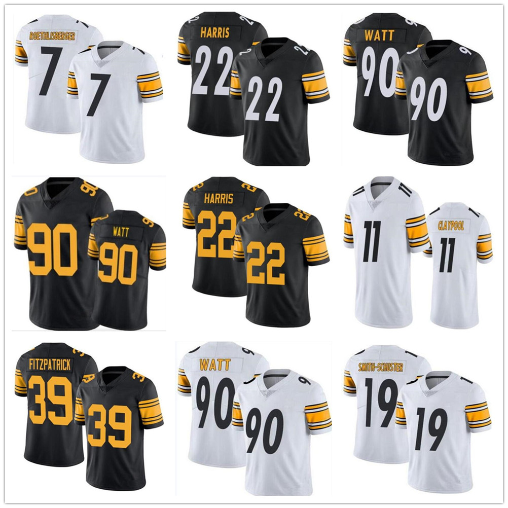 2021 MEN WOMEN YOUTH football 22 Najee Harris 11 Chase Claypool 90 T.J. Watt 19 JuJu Smith-Schuster 39 Minkah Fitzpatrick 7 Ben Roethlisberger jersey, As shown in illustration
2021 MEN WOMEN YOUTH football 22 Najee Harris 11 Chase Claypool 90 T.J. Watt 19 JuJu Smith-Schuster 39 Minkah Fitzpatrick 7 Ben Roethlisberger jersey, As shown in illustration