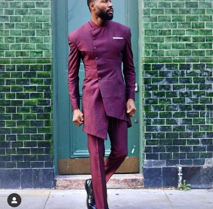 Men's Suits & Blazers Purple Long Tuxedo Men Costume Homme Mariage Prom Wedding Blazer Groom Terno Masculino Slim Fit 2 Pcs (Jacket+Pants), Brown
Men's Suits & Blazers Purple Long Tuxedo Men Costume Homme Mariage Prom Wedding Blazer Groom Terno Masculino Slim Fit 2 Pcs (Jacket+Pants), Brown
