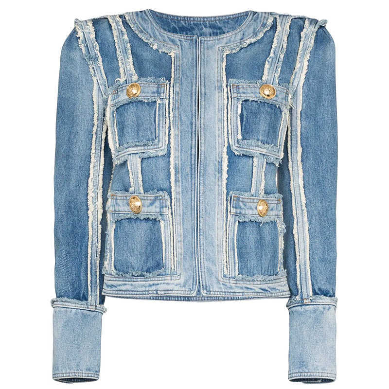 HIGH QUALITY Fashion Stylish Designer Jacket Women's Metal Lion Buttons Fringed Denim 210526, Beige
HIGH QUALITY Fashion Stylish Designer Jacket Women's Metal Lion Buttons Fringed Denim 210526, Beige
