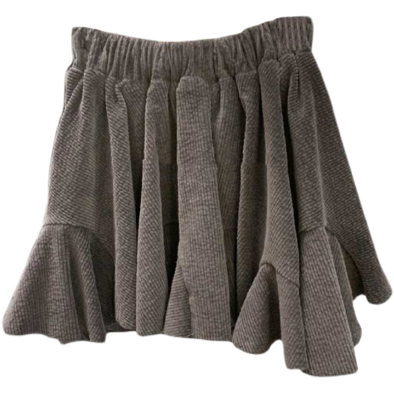 Nomikuma Korean Pleated Ruffle Mini A-line Skirt Stretch High Waist Sweet Women Skirts New Fashion Faldas Mujer Moda 6E064 210427