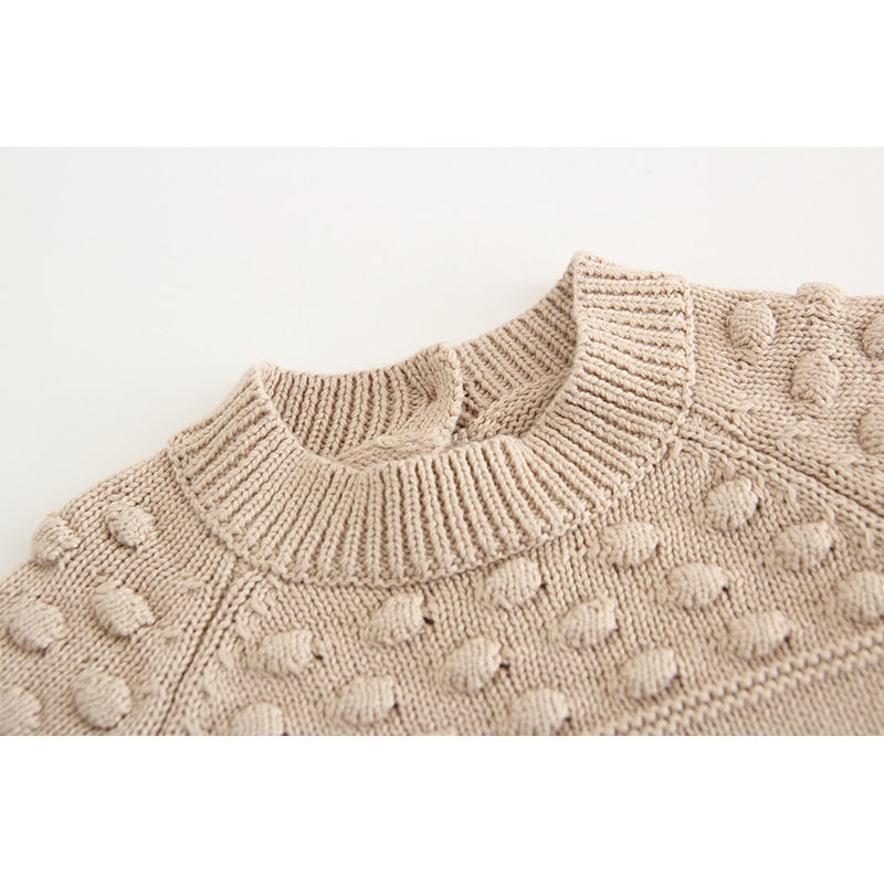 Autumn Winter born Girls Jumpsuits Clothes Baby Wave Point Rompers Knitted Long Sleeve Children 210429